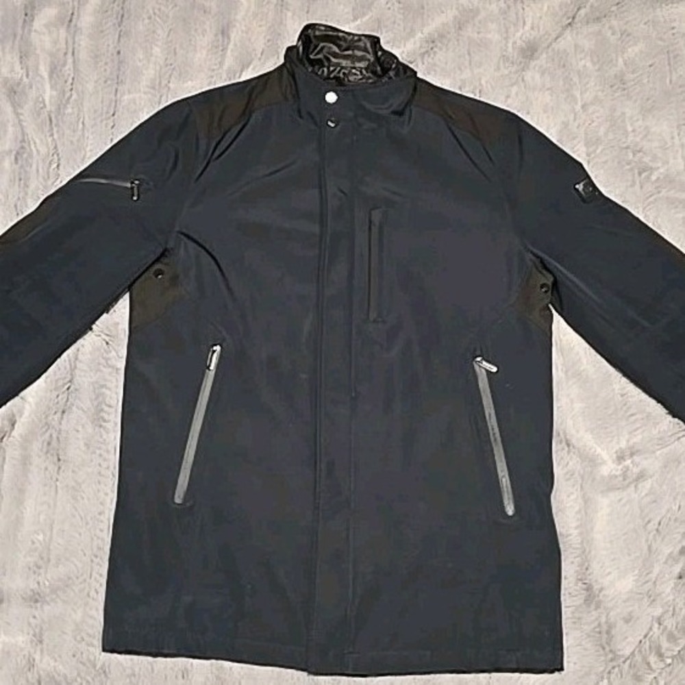 Tumi T-Tech Mens Navy Blue Full Zip Jacket Quilted Liner Essential Gear Large‎